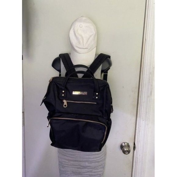 Multi Pocket Black Fabric Backpack main image 9